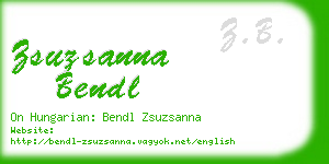 zsuzsanna bendl business card